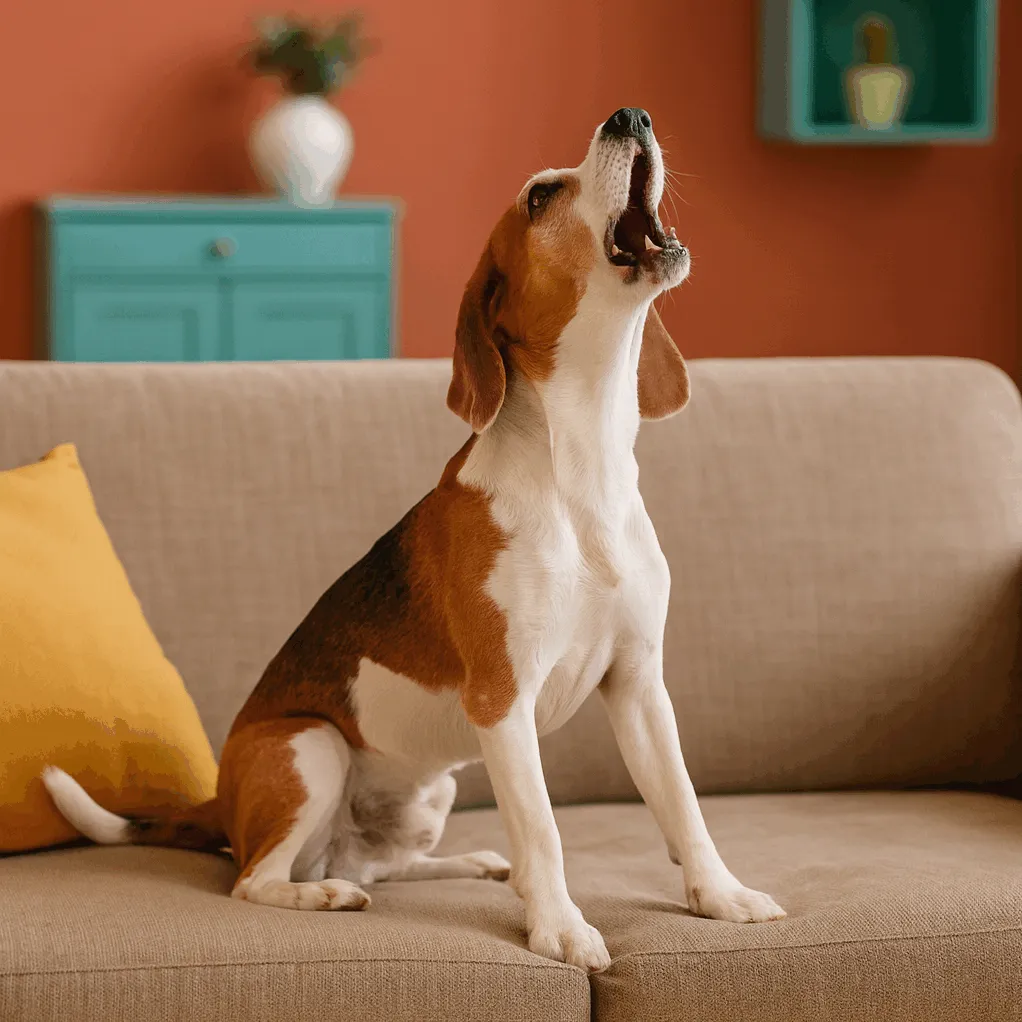 Chien qui aboie de manière excessive avant un accompagnement en éducation canine comportementale