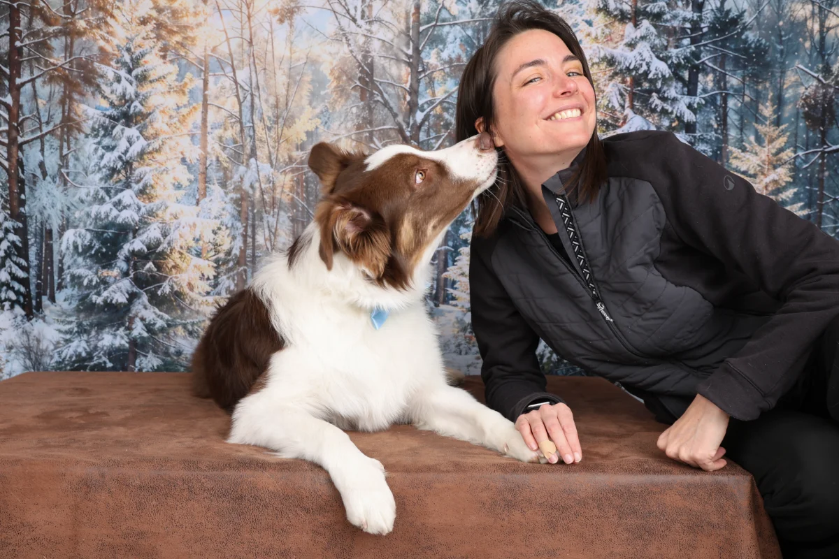 Clara avec son chien